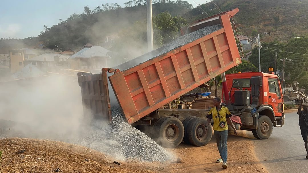 Supplies of granite stone and sand