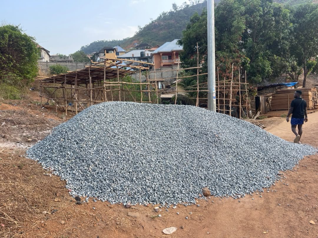 Supplies of granite stone and sand