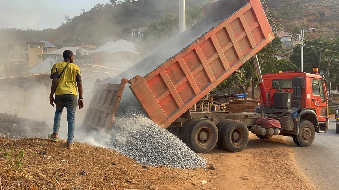 Supplies of granite stone and sand